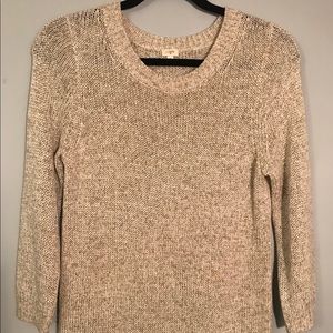 JCREW TAN KNIT SWEATER